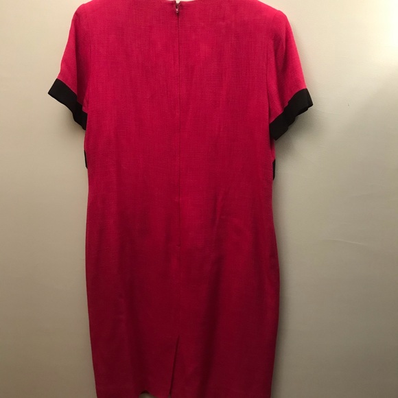 CASUAL CORNER PINK BLACK DRESS - Picture 3 of 3